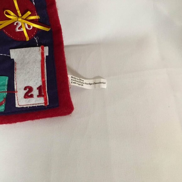 Purdys Chocolate Felt Advent Calendar Count Down Wallhanging - Picture 3 of 4
